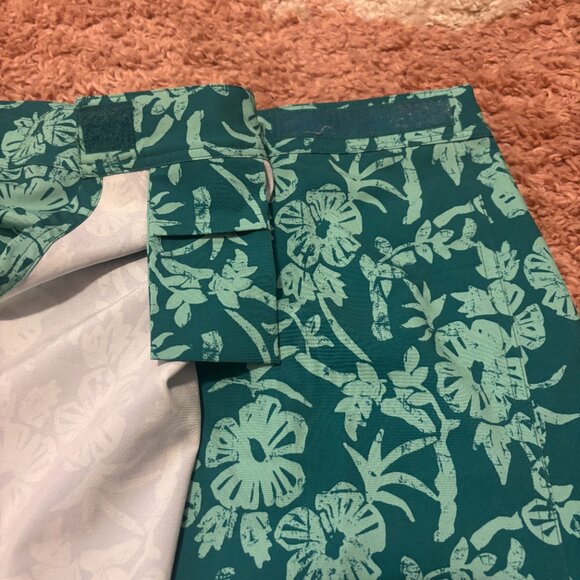 Rip Skirt Hawaii Wrap Womens Sz M Teal Green Swim Cover Tropical Beach Length 2 - Picture 4 of 7